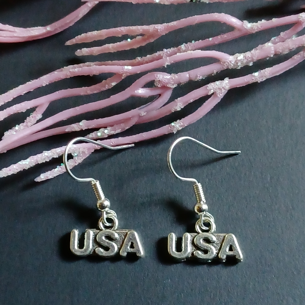 Silver USA Handmade Earrings